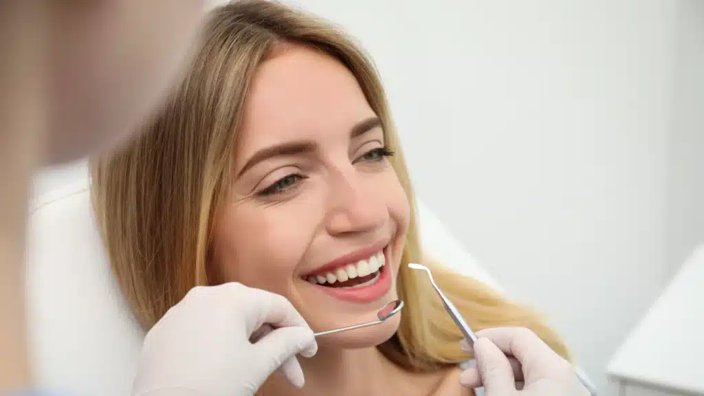 woman at the dentist